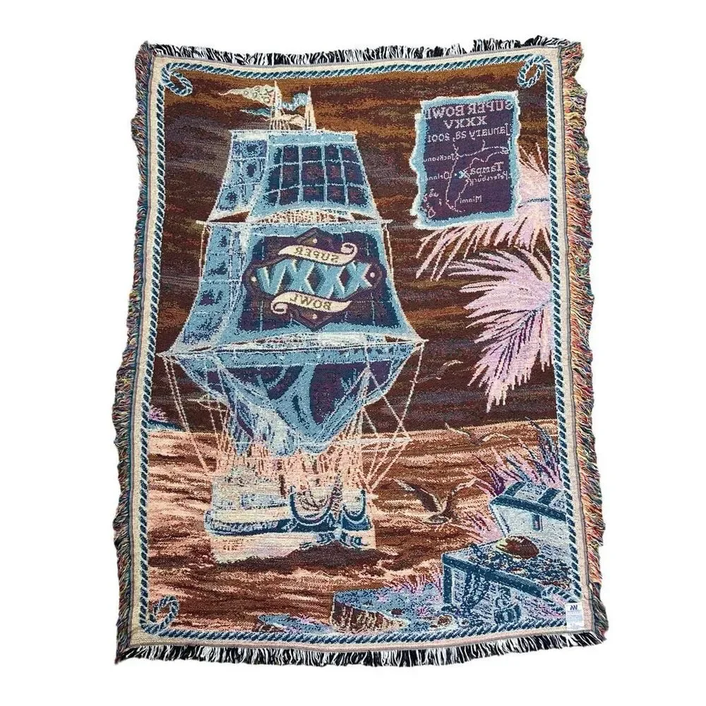 Vintage The Northwest Company Super Bowl XXXV Tapestry Throw Blanket